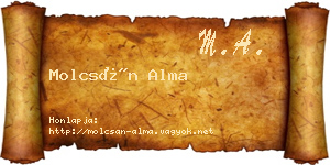 Molcsán Alma névjegykártya
